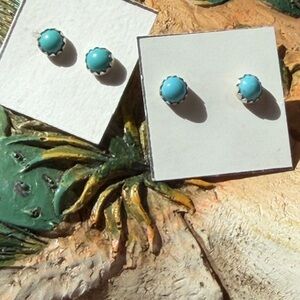 Turquoise Stud Earrings - Women Jewelry